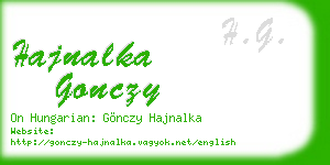 hajnalka gonczy business card