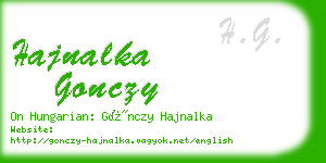 hajnalka gonczy business card